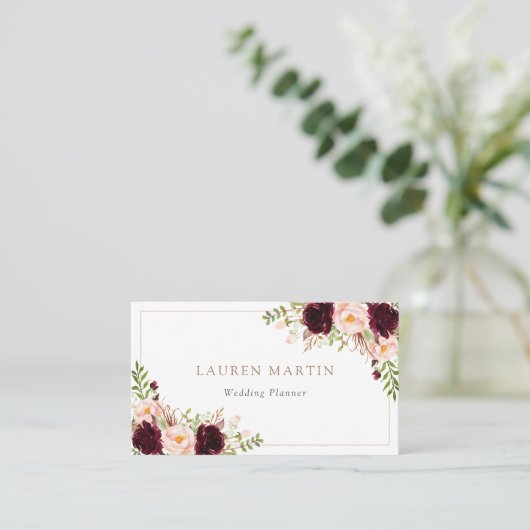 カスタマイズモダンな花柄 名刺 (スタンド正面)