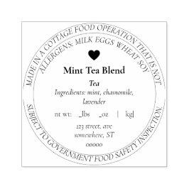 カスタマイズモダンシンプル可能なコテージ法フードゴム ラバースタンプ