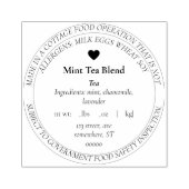 カスタマイズモダンシンプル可能なコテージ法フード ラバースタンプ (インプリント)