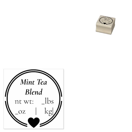 カスタマイズモダンシンプル可能なティーゴムスタンプ ラバースタンプ (押印)