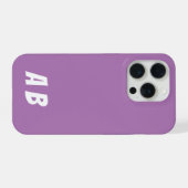 カスタマイズモダンスタイリッシュ名ミニマル紫 iPhoneケース (裏面横)