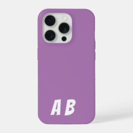 カスタマイズモダンスタイリッシュ名ミニマル紫 iPhone 15 PROケース