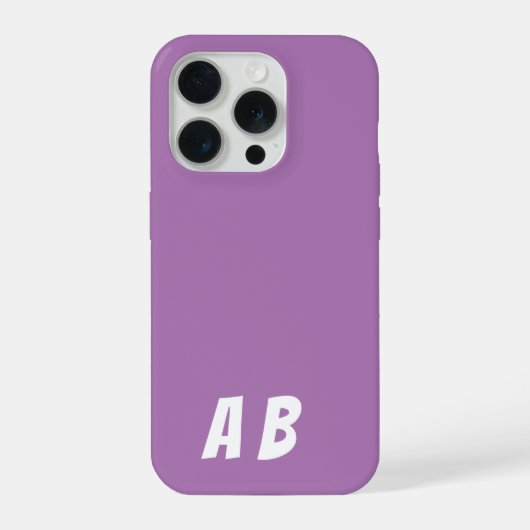 カスタマイズモダンスタイリッシュ名ミニマル紫 iPhoneケース (裏面)