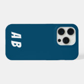 カスタマイズモダンスタイリッシュ名ミニマル青 iPhoneケース (裏面横)