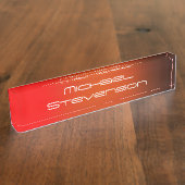 カスタマイズモダンスタイリッシュ机用ネームプレート デスクネームプレート (側面)