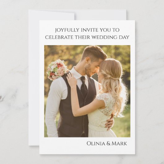 カスタマイズモダンフローラレース結婚式招待状 招待状 (正面)