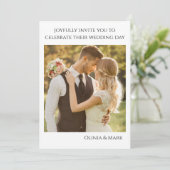 カスタマイズモダンフローラレース結婚式招待状 招待状 (スタンド正面)