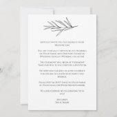 カスタマイズモダンフローラレース結婚式招待状 招待状 (裏面)