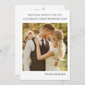 カスタマイズモダンフローラレース結婚式招待状 招待状 (正面/裏面)