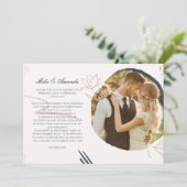 カスタマイズモダンフローラレース結婚式招待状 招待状 (スタンド正面)