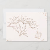 カスタマイズモダンフローラレース結婚式招待状 招待状 (裏面)