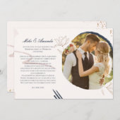 カスタマイズモダンフローラレース結婚式招待状 招待状 (正面/裏面)