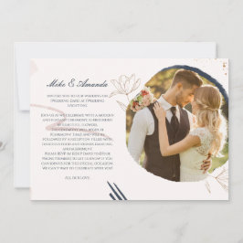 カスタマイズモダンフローラレース結婚式招待状 招待状