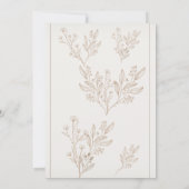 カスタマイズモダンフローラレース結婚式招待状 招待状 (裏面)