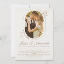 カスタマイズモダンフローラレース結婚式招待状 招待状