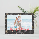 カスタマイズモダン可能なクリスマスカード 招待状 (スタンド正面)