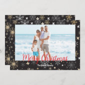 カスタマイズモダン可能なクリスマスカード 招待状 (正面/裏面)