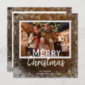 カスタマイズモダン可能なクリスマスホリデーカード シーズンカード (正面/裏面)