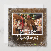 カスタマイズモダン可能なクリスマスホリデーカード シーズンカード (正面)