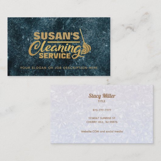カスタマイズモダン可能なクリーニング名刺 名刺 (正面/裏面)
