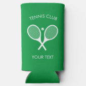 カスタマイズモダン可能なグリーンホワイトテニスラケット スリム缶クーラー (裏面)