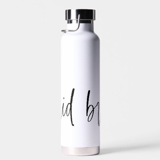 カスタマイズモダン可能なスクリプト花嫁ギフト ウォーターボトル (右面)