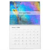 カスタマイズモダン可能なトレンディーカラフル大理石 カレンダー (1月 2026)