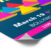 カスタマイズモダン可能なヒンドゥーホリフェスティバル色 ポスター (角)