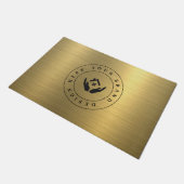 カスタマイズモダン可能なビジネスロゴ ドアマット (アングル)