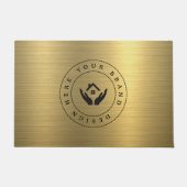 カスタマイズモダン可能なビジネスロゴ ドアマット (正面)