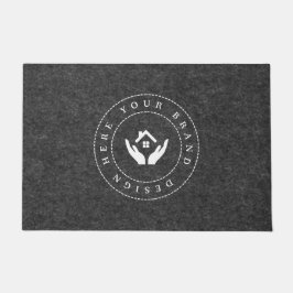 カスタマイズモダン可能なビジネスロゴ ドアマット