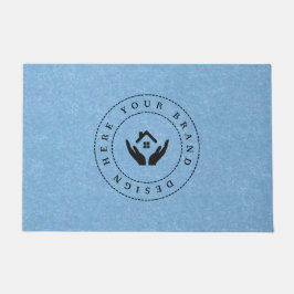 カスタマイズモダン可能なビジネスロゴ ドアマット