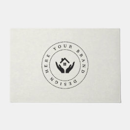 カスタマイズモダン可能なビジネスロゴ ドアマット