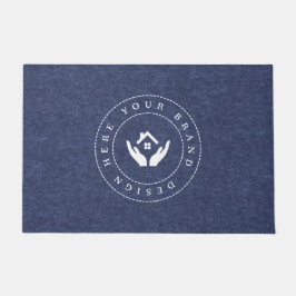 カスタマイズモダン可能なビジネスロゴ ドアマット