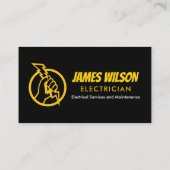 カスタマイズモダン可能なプロフェッショナル電気技師 名刺 (裏面)