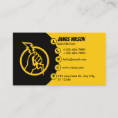 カスタマイズモダン可能なプロフェッショナル電気技師 名刺 (正面)