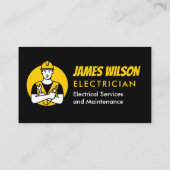 カスタマイズモダン可能なプロフェッショナル電気技師 名刺 (裏面)