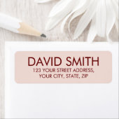 カスタマイズモダン可能なミニマル差出人住所 ラベル (インサイチュ)