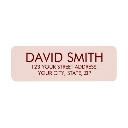 カスタマイズモダン可能なミニマル差出人住所 ラベル (正面)