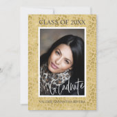 カスタマイズモダン可能な卒業 招待状 (正面)