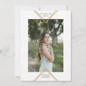 カスタマイズモダン可能な卒業 招待状 (正面)