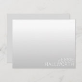 カスタマイズモダン可能な名前 |グラデーション サンキューカード (正面/裏面)