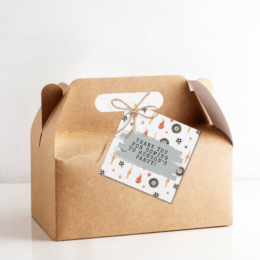 カスタマイズモダン可能な少年トラックチェッカーレース フェイバータグ