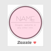 カスタマイズモダン可能な文字縁ど付き シール (シート)