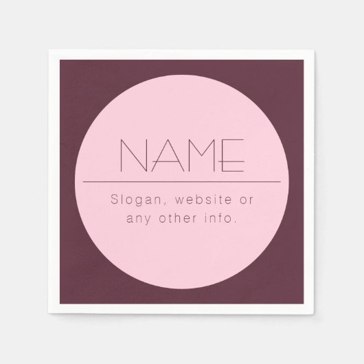 カスタマイズモダン可能な文字縁ど付き スタンダードカクテルナプキン (正面)