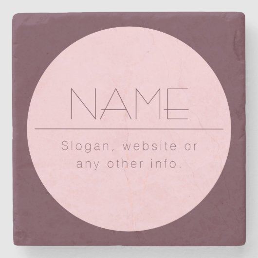カスタマイズモダン可能な文字縁ど付き ストーンコースター (正面)