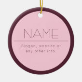 カスタマイズモダン可能な文字縁ど付き セラミックオーナメント (正面)
