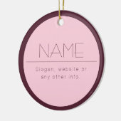 カスタマイズモダン可能な文字縁ど付き セラミックオーナメント (左)