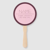 カスタマイズモダン可能な文字縁ど付き ハンドファン (正面)