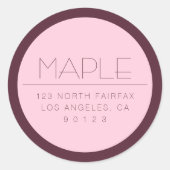 カスタマイズモダン可能な文字縁ど付き ラウンドシール (正面)